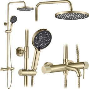 Set dus Rea Lungo Stripe Brush Gold