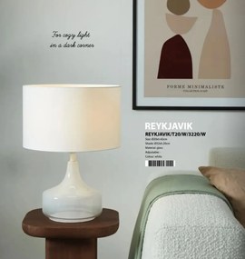 Veioza/Lampa de masa decorativa Reykjavik alba