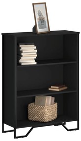 848624 vidaXL Bibliotecă, negru, 80x31x106 cm, lemn prelucrat