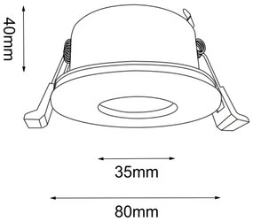 Brosline 3027 - Spot încastrat CHITO 1x GU10/10W/230V alb