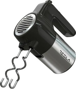 La mâna a doua: Mixer de mana Tesla MX301BX, 300W, 5 viteze, Turbo, Inox/Negru