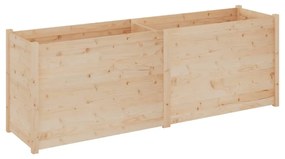 Jardiniera de gradina, 200x50x70 cm, lemn masiv de pin Maro, 1, 1