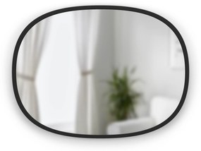 Oglidă HUB ovală 45x60 cm neagră