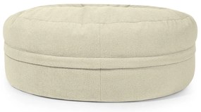 Fotoliu bean bag crem cu tapițerie din țesătură bouclé Roll 135 – SLOWDOWN