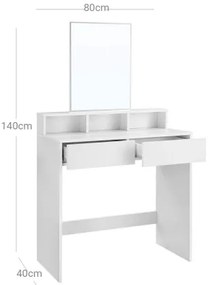 Măsuță de toaletă HEBA, albă