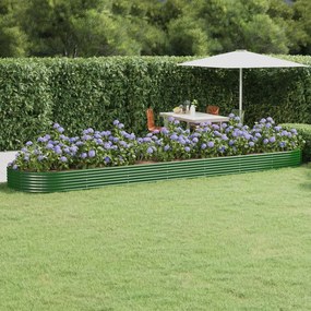 Jardiniera gradina verde 600x140x36cm otel vopsit electrostatic 1, Verde, 600 x 140 x 36 cm