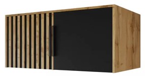 Suprastructură dulap Lenona Lux D2 (Stejar wotan + Negru) . 1104480