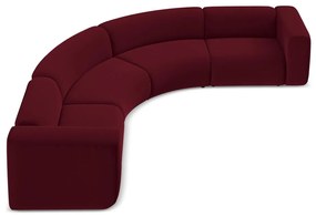 Colțar burgundy cu tapițerie din catifea Ekahi – Makamii