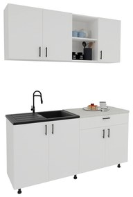 Bucatarie Roma, Alb, L 160 cm