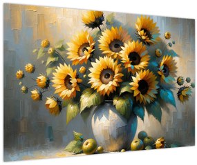 Tablou – Vază cu floarea-soarelui (90x60 cm)