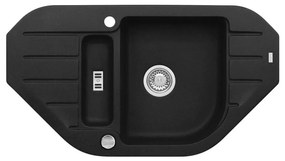 Chiuvetă de bucătărie ALVEUS 1090940 NIAGARA 90x50 cm negru