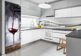 Autocolant pe frigider Vin rosu
