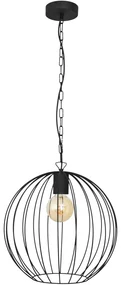 Lustră pe lanț MERCURE 1xE27/15W/230V negru