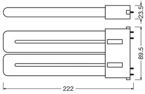 Tub LED fluorescent Osram 2G10/20W/230V 4000K