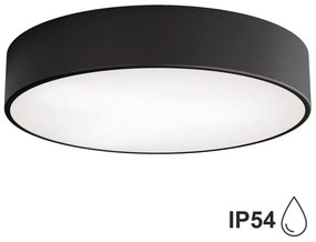 Plafonieră de exterior cu senzor CLEO 3xE27/72W/230V d. 40 cm neagră IP54