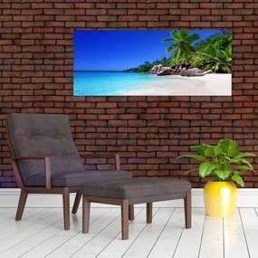 Tablou cu plaja pe insula Praslin (120x50 cm)