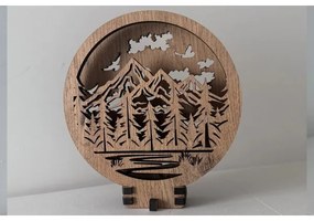 Li-Go 23583/DUB2 - Decorațiune de masă LED reglabilă, LED/12W/230V, 20x22 cm, finisaj stejar