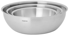 Boluri argintii 3 buc. din oțel inoxidabil ø 25,5 cm Lucca 3.0 – FABINI