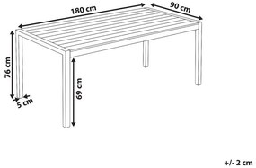 Masă de grădină Valero (lemn deschis) . 1076385