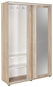 Pantofar cu cuier Adore Porto Maxi, 2 usi cu oglinda, 12 rafturi, capacitate 32 perechi incaltaminte, 120 x 187 x 38 cm