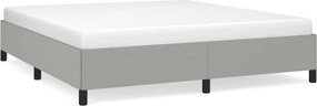 vidaXL Cadru de pat fără saltea, gri deschis, 180x200 cm, textil