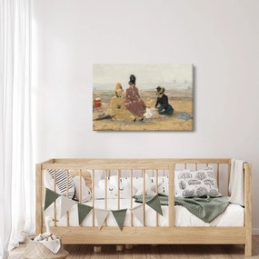 Tablou - Eugène Boudin, On the Beach, Trouville, reproducere (90x60 cm)