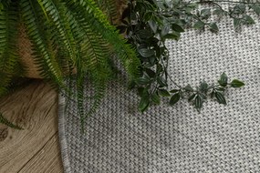 Covor SISAL SION cerc A5165A Melanj țesute plate gri