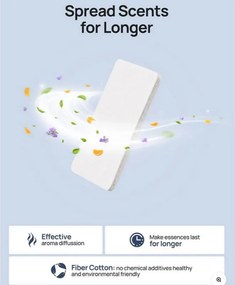 Tampoane aromatice pentru umidificatoare de aer DREO, 24 bucăți, bumbac natural, potrivite pentru utilizare cu uleiuri esențiale, albe