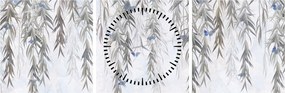 Tablou - Crenguțe de salcie cu fluturi (cu ceas) (90x30 cm)