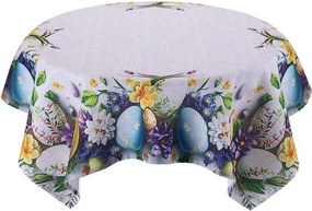 decoDoma Față de masă centrală cu imprimeu OUĂ DE PAȘTE 85 x 85 cm