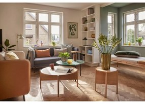 Bancă portocalie/crem Amber – Hübsch