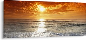 Tablou cu apus de soare din Corsica (120x50 cm)