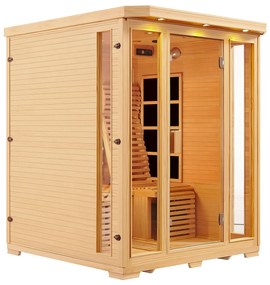 Infračervená sauna/ tepelná kabína Helsinki 150 s triplexným vykurovacím systémom a drevom Hemlock