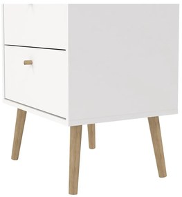 Comodă albă înaltă 50x120 cm Bodo – Tvilum