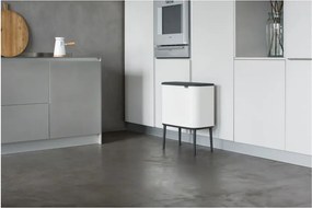 Coș de gunoi alb cu senzori de atingere din oțel 36 l Bo Touch Bin – Brabantia