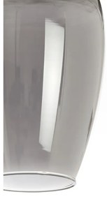 Lustră gri închis/în culoarea bronz cu abajur din sticlă ø 45 cm Lukaro – Light &amp; Living