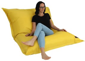 Fotoliu tip sac, material textil galben, GETAF