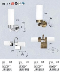 Aplica perete LED pentru oglinda baie IP44 Betty 5713 RX