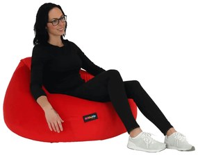 Fotoliu tip sac, material textil roşu, TRIKALO