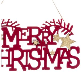 Decorațiune suspendată pentru Crăciun din lemn 22 cm Merry Christmas – Casa Selección
