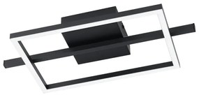 Plafonieră LED dimabilă Eglo 901115 AMANDOLO LED/17W/230V negru + telecomandă