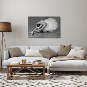 Tablou - Balerină, alb-negru (90x60 cm)