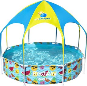 Bestway Piscină supraterană copii Steel Pro, protecție UV, 244x51 cm