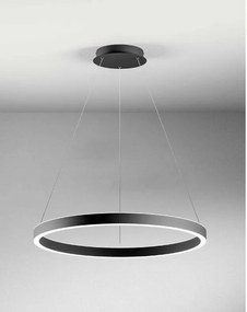 Lustra LED circulara diametru 80cm CRISEIDE, alb, negru sau auriu