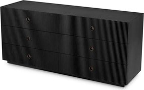 Comoda design LUX, Furnir de stejar gri carbune, Dimitrios