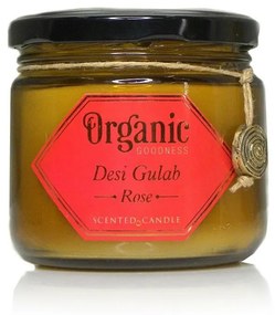 Lumânare organică Desi Gulab - Rose 200 g însticlă de chihlimbar