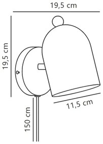 Spot de perete Nordlux GASTON 1xE27/15W/230V roz
