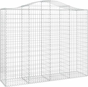 vidaXL Coș gabion arcuit, 200x50x160/180 cm, fier galvanizat