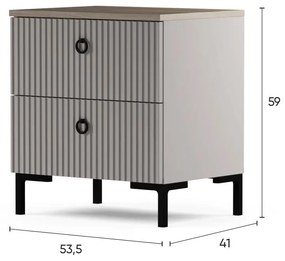 Noptieră Demandaron (taupe + stejar silverjack). 1116803