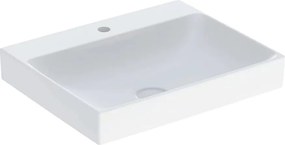 Lavoar pe mobilier Geberit One 60 cm alb lucios KeraTect cu orificiu baterie